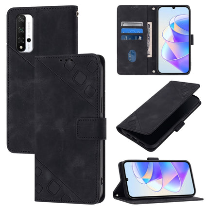 Skin-feel Embossed Leather Phone Case, For Honor 60, For Honor 50 Lite, For Honor 50 SE, For Honor 20 / 20 Pro / 20s