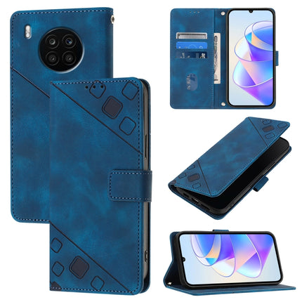 Skin-feel Embossed Leather Phone Case, For Honor 60, For Honor 50 Lite, For Honor 50 SE, For Honor 20 / 20 Pro / 20s