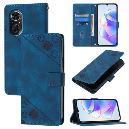 Skin-feel Embossed Leather Phone Case, For Honor 60, For Honor 50 Lite, For Honor 50 SE, For Honor 20 / 20 Pro / 20s
