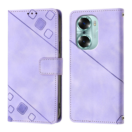 Skin-feel Embossed Leather Phone Case, For Honor 60, For Honor 50 Lite, For Honor 50 SE, For Honor 20 / 20 Pro / 20s
