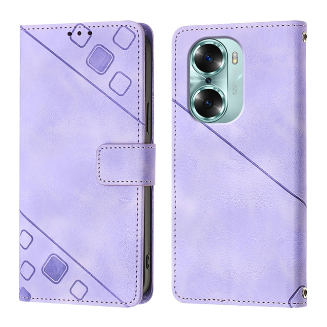 Skin-feel Embossed Leather Phone Case, For Honor 60, For Honor 50 Lite, For Honor 50 SE, For Honor 20 / 20 Pro / 20s