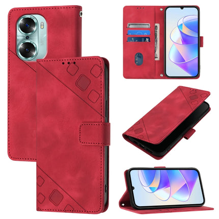 Skin-feel Embossed Leather Phone Case, For Honor 60, For Honor 50 Lite, For Honor 50 SE, For Honor 20 / 20 Pro / 20s