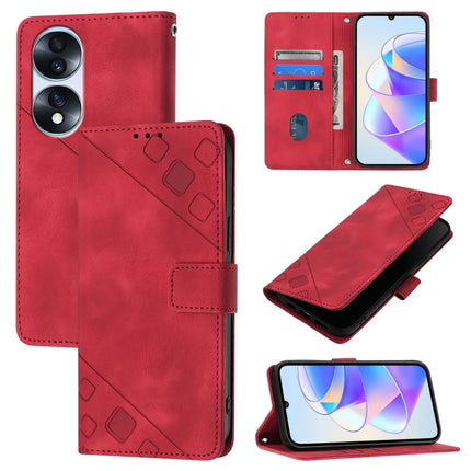 Skin-feel Embossed Leather Phone Case, For Honor X40i, For Honor 70 Pro, For Honor 60 SE, For Honor 60 Pro