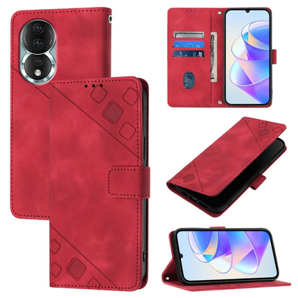 Skin-feel Embossed Leather Phone Case, For Honor X7a / Play7T 5G, For Honor Magic5 Pro, For Honor 80 GT, For Honor 80