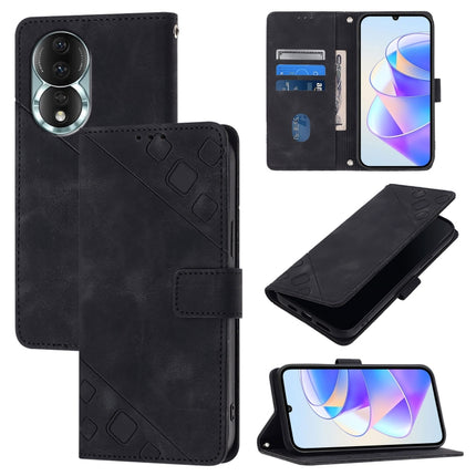 Skin-feel Embossed Leather Phone Case, For Honor X7a / Play7T 5G, For Honor Magic5 Pro, For Honor 80 GT, For Honor 80