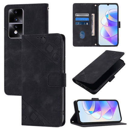 Skin-feel Embossed Leather Phone Case, For Honor X7a / Play7T 5G, For Honor Magic5 Pro, For Honor 80 GT, For Honor 80