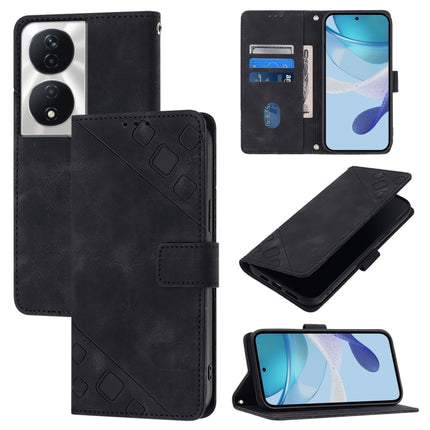 Skin-feel Embossed Leather Phone Case, For Honor 200 Pro, For Honor Play 50, For Honor 200 Lite Global, For Honor 90 Smart / X7b 4G / 5G