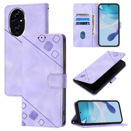 Skin-feel Embossed Leather Phone Case, For Honor 200 Pro, For Honor Play 50, For Honor 200 Lite Global, For Honor 90 Smart / X7b 4G / 5G
