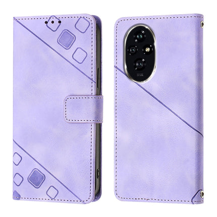 Skin-feel Embossed Leather Phone Case, For Honor 200 Pro, For Honor Play 50, For Honor 200 Lite Global, For Honor 90 Smart / X7b 4G / 5G