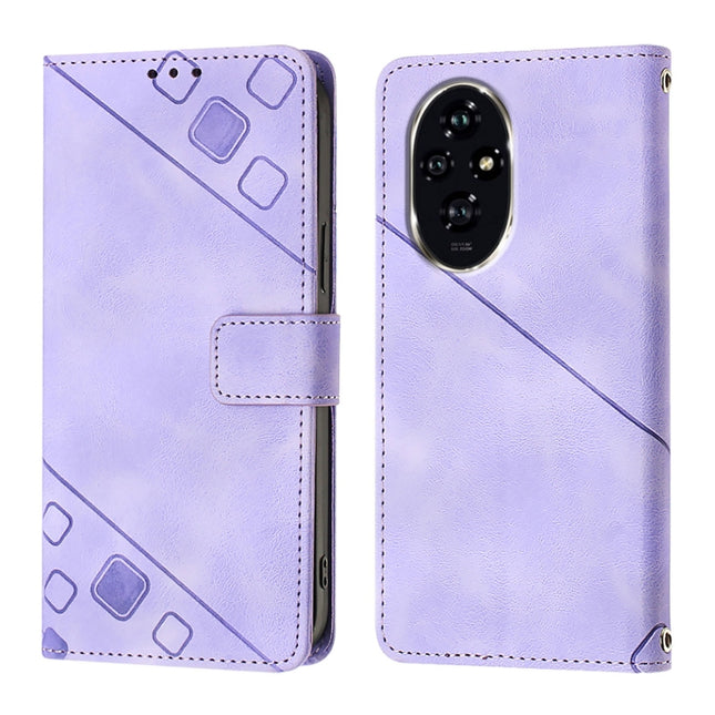 Skin-feel Embossed Leather Phone Case, For Honor 200 Pro, For Honor Play 50, For Honor 200 Lite Global, For Honor 90 Smart / X7b 4G / 5G