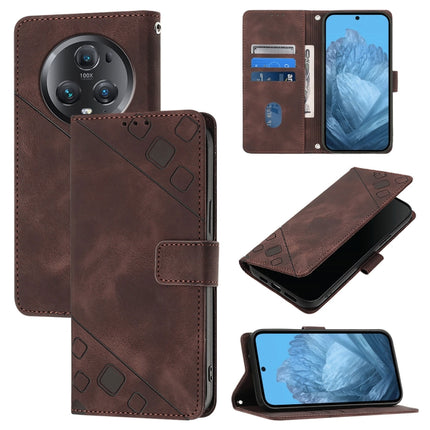 Skin-feel Embossed Leather Phone Case, For Honor X7a / Play7T 5G, For Honor Magic5 Pro, For Honor 80 GT, For Honor 80