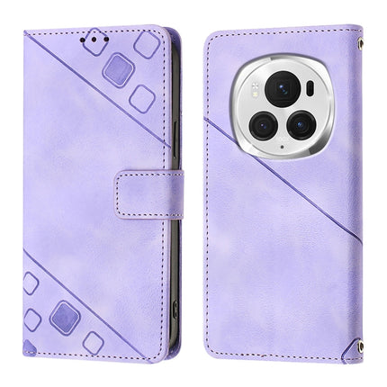 Skin-feel Embossed Leather Phone Case, For Honor Magic6 Pro 5G Global, For Honor Magic6 5G Global, For Honor X8b, For Honor X9b / Magic6 Lite 5G Global