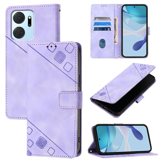 Skin-feel Embossed Leather Phone Case, For Honor X7a / Play7T 5G, For Honor Magic5 Pro, For Honor 80 GT, For Honor 80