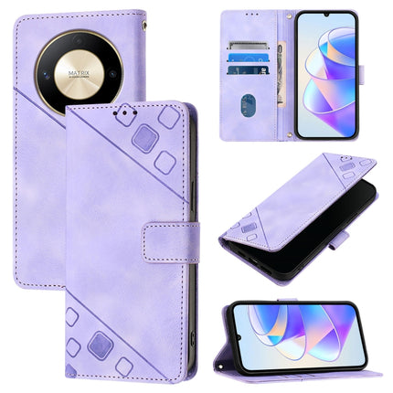 Skin-feel Embossed Leather Phone Case, For Honor Magic6 Pro 5G Global, For Honor Magic6 5G Global, For Honor X8b, For Honor X9b / Magic6 Lite 5G Global
