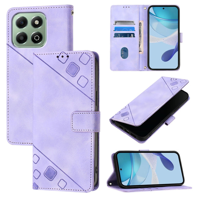 Skin-feel Embossed Leather Phone Case, For Honor 300 5G, For Honor X9c 5G Global, For Honor X6b, For Honor 200