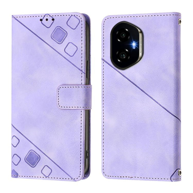 Skin-feel Embossed Leather Phone Case, For Honor 300 5G, For Honor X9c 5G Global, For Honor X6b, For Honor 200