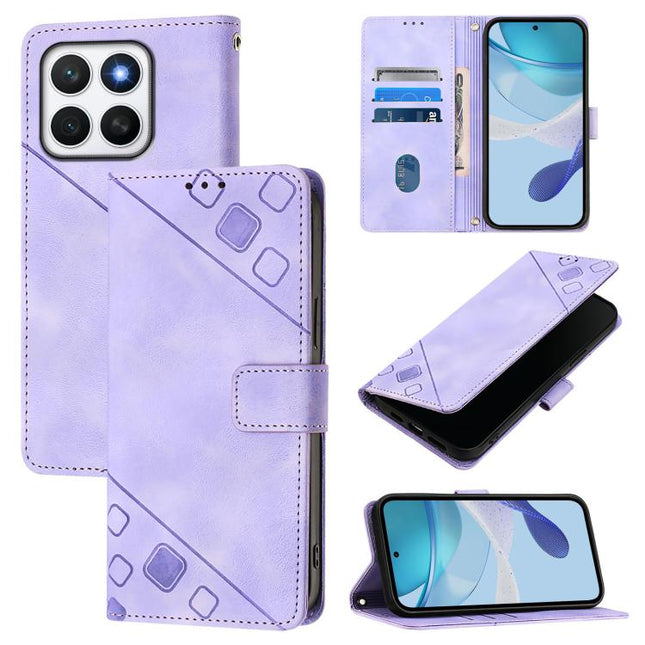 Skin-feel Embossed Leather Phone Case, For Honor X8c 4G Global, For Honor GT, For Honor X9c Smart 5G Global, For Honor 300 Pro 5G / 300 Ultra