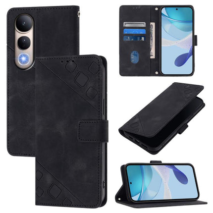 Skin-feel Embossed Leather Phone Case, For Honor Power 5G, For Honor Play 60 5G, For Honor 400 Lite Global, For Honor 400 Global 156.5mm