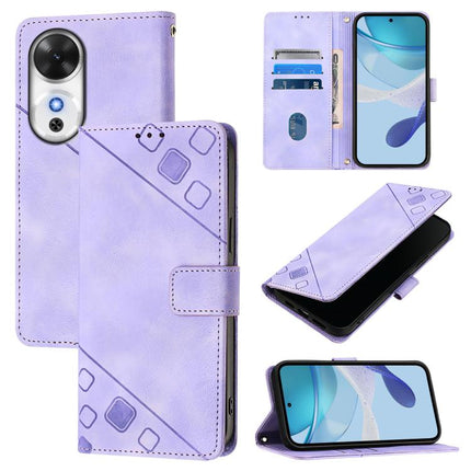 Skin-feel Embossed Leather Phone Case, For Honor Power 5G, For Honor Play 60 5G, For Honor 400 Lite Global, For Honor 400 Global 156.5mm