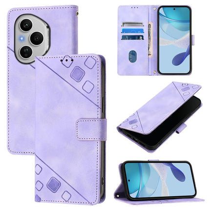 Skin-feel Embossed Leather Phone Case, For Honor Play 70 Plus, For Honor X5c Plus, For Honor X6c 4G, For Honor 400 Pro 5G Global 160.8mm