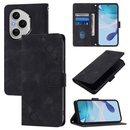 Skin-feel Embossed Leather Phone Case, For Honor Play 70 Plus, For Honor X5c Plus, For Honor X6c 4G, For Honor 400 Pro 5G Global 160.8mm