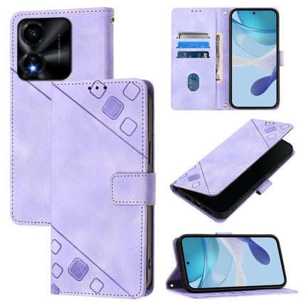 Skin-feel Embossed Leather Phone Case, For Honor Play 70 Plus, For Honor X5c Plus, For Honor X6c 4G, For Honor 400 Pro 5G Global 160.8mm