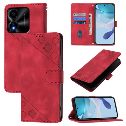 Skin-feel Embossed Leather Phone Case, For Honor Play 70 Plus, For Honor X5c Plus, For Honor X6c 4G, For Honor 400 Pro 5G Global 160.8mm