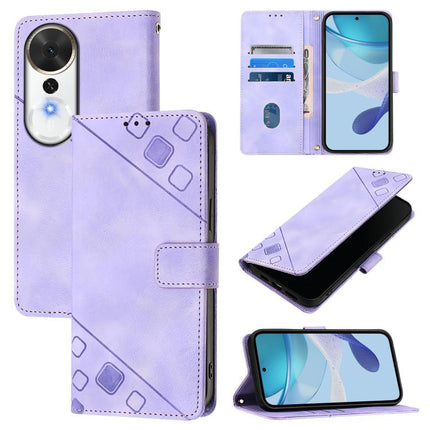 Skin-feel Embossed Leather Phone Case, For Honor Play 70 Plus, For Honor X5c Plus, For Honor X6c 4G, For Honor 400 Pro 5G Global 160.8mm
