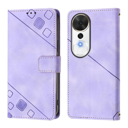Skin-feel Embossed Leather Phone Case, For Honor Play 70 Plus, For Honor X5c Plus, For Honor X6c 4G, For Honor 400 Pro 5G Global 160.8mm