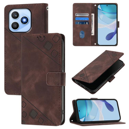 Skin-feel Embossed Leather Phone Case, For Honor Magic8 Pro Air 5G, For Honor X8d 4G Global, For Honor Magic8 Pro, For Honor Magic8