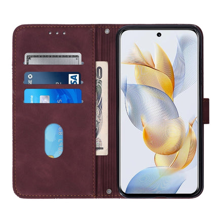 Crossbody 3D Embossed Flip Leather Phone Case, For Honor 90, For Honor Magic5 Pro