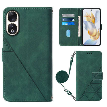 Crossbody 3D Embossed Flip Leather Phone Case, For Honor 90, For Honor Magic5 Pro