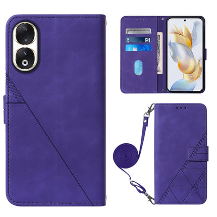 Crossbody 3D Embossed Flip Leather Phone Case, For Honor 90, For Honor Magic5 Pro