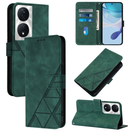 Crossbody 3D Embossed Flip Leather Phone Case, For Honor 90 Smart Global/X7b 4G/5G Global, For Honor Play 50 Plus, For Honor X6a, For Honor 90 Lite