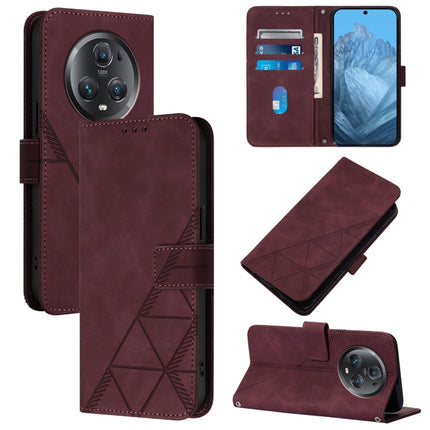 Crossbody 3D Embossed Flip Leather Phone Case, For Honor 90, For Honor Magic5 Pro