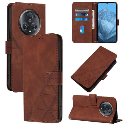 Crossbody 3D Embossed Flip Leather Phone Case, For Honor 90, For Honor Magic5 Pro