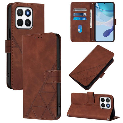 Crossbody 3D Embossed Flip Leather Phone Case, For Honor 400 Global 156.5mm, For Honor X8c 4G Global, For Honor GT, For Honor X9C Smart Global