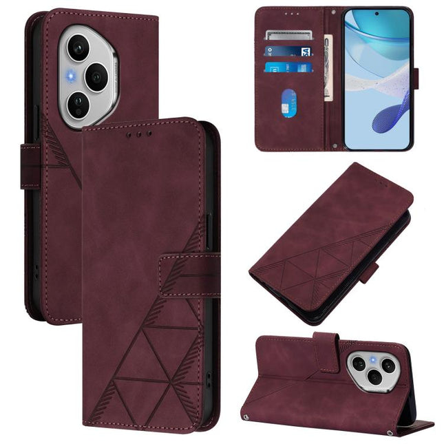 Crossbody 3D Embossed Flip Leather Phone Case, For Honor 400 Pro Global 160.8mm, For Honor Power 5G, For Honor Play 60 5G, For Honor 400 Lite Global