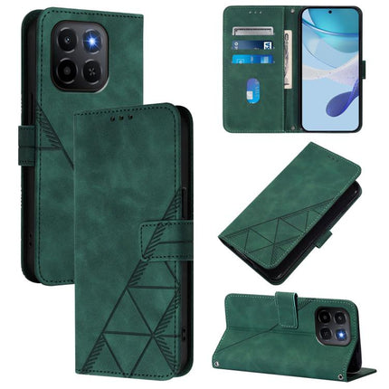 Crossbody 3D Embossed Flip Leather Phone Case, For Honor Magic8, For Honor Play 70 Plus, For Honor X5c Plus, For Honor X6c 4G