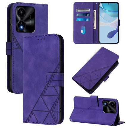 Crossbody 3D Embossed Flip Leather Phone Case, For Honor Magic8, For Honor Play 70 Plus, For Honor X5c Plus, For Honor X6c 4G