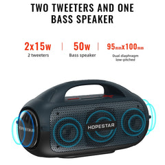HOPESTAR A50 80W IPX6 Waterproof Portable Bluetooth Speaker Outdoor Subwoofer