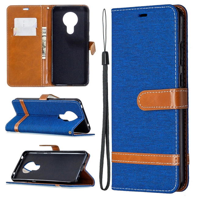 Denim Texture Horizontal Flip Leather Case with Holder & Card Slots & Wallet & Lanyard, For Nokia 5.3, For Xiaomi Redmi Note 9