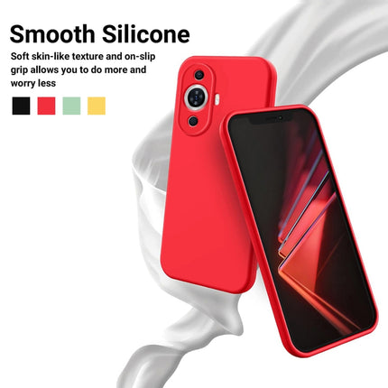 Solid Color Liquid Silicone Dropproof Full Coverage Phone Case, For Huawei Nova 11, For Huawei P60 / P60 Pro