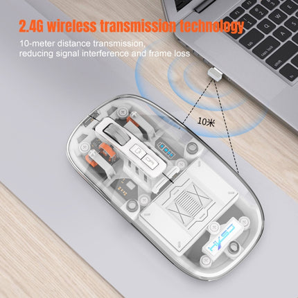 HXSJ T900 Transparent Magnet Three-mode Wireless Gaming Mouse