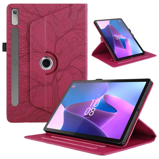 Tree Life Embossed Rotation Leather Tablet Case, For Lenovo Tab P11 Pro 2nd / Xiaoxin Pad 11 Pro