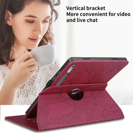 Tree Life Embossed Rotation Leather Tablet Case, For Lenovo Tab P11 Pro 2nd / Xiaoxin Pad 11 Pro