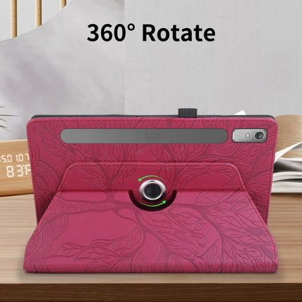 Tree Life Embossed Rotation Leather Tablet Case, For Lenovo Tab P11 Pro 2nd / Xiaoxin Pad 11 Pro