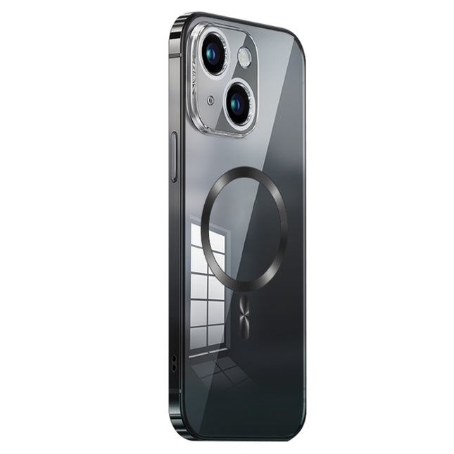 MagSafe Magnetic Stainless Steel Frame Transparent TPU Phone Case, For iPhone 14 Plus, For iPhone 14, For iPhone 14 Pro, For iPhone 14 Pro Max, For iPhone 13 Pro Max, For iPhone 13 Pro, For iPhone 13, For iPhone 12, For iPhone 12 Pro Max               ...