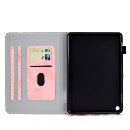For Amazon Kindle Fire HD 8 (2020) Marble Style Cloth Texture Tablet PC Protective Leather Case with Bracket & Card Slot & Pen Slot & Anti Skid Strip & Wake-up / Sleep Function, For Amazon Kindle Fire HD 8 (2020)