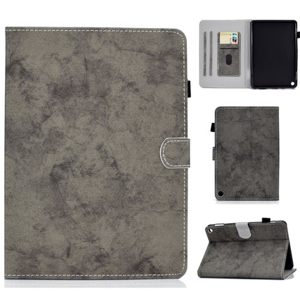 For Amazon Kindle Fire HD 8 (2020) Marble Style Cloth Texture Tablet PC Protective Leather Case with Bracket & Card Slot & Pen Slot & Anti Skid Strip & Wake-up / Sleep Function, For Amazon Kindle Fire HD 8 (2020)